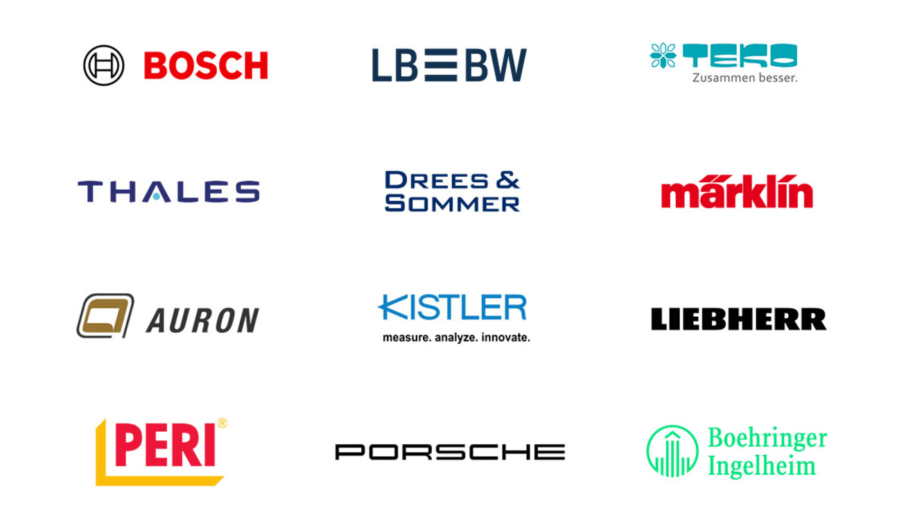 Kunden von SYSTECS: Bosch, LBBW, TEKO, Thales, Dress & Sommer, Märklin, Auron, Kistler, Liebherr, PERI, Porsche, Boehringer Ingelheim