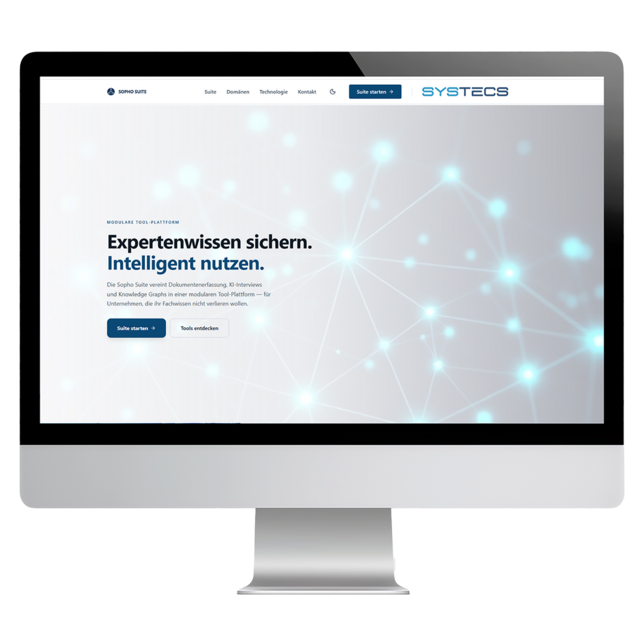 Bild zeigt die Start Webseite der Wissensplattform