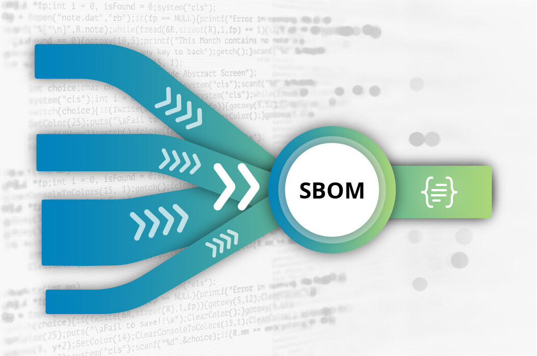 Grafik, die verdeutlichen soll dass viele Informationen in die SBOM fließen.